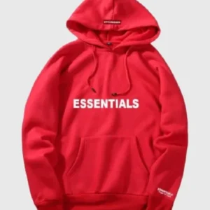 Fear Of God Essentials Oversized Hoodie Red