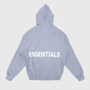 Fear of God Essentials Graphic Pullover Hoodie Grey